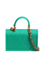 Green Silicone Devotion Heart Bag Gold Chain Airpods Case