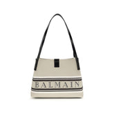 Beige Cotton Shoulder Bag