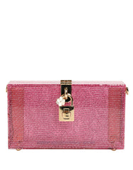 Pink DOLCE BOX Clutch Crossbody Women Evening Borse Bag