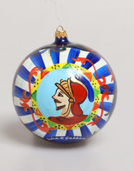 Multicolor Hand Painted Sicilian Ornament Christmas Ball
