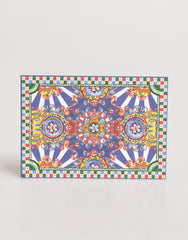 Multicolor Carretto Siciliano Envelope Post Card Holder