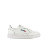 White Leather Low Top Sneakers