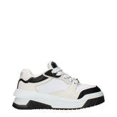 White Leather Low Top Sneakers