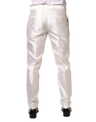 White Silk Satin Dress Formal Trouser Pants