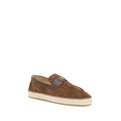 Brown Calf Leather Bos Taurus Espadrilles