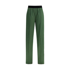 Bicolor Silk Casual Pants