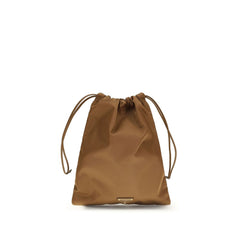 Brown Recycled Polyamide Shoulder Bag