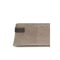 Gray Calf Leather Bos Taurus Clutch Bag