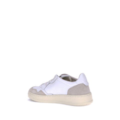 White Calf Leather Bos Taurus Low Top Sneakers