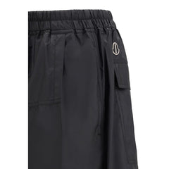 Black Polyester Bermuda Shorts
