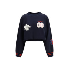 بلوزة قطنية زرقاء