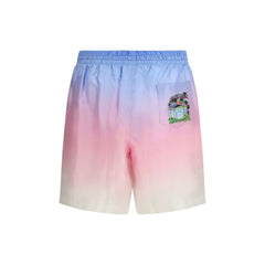 Multicolor Silk Bermuda Shorts
