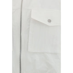 White Polyester Shell Jacket