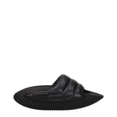 Black Leather Slippers