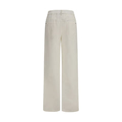 White Cotton Relaxed Fit Jeans