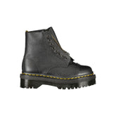 Black Leather Unisex Ankle Boot