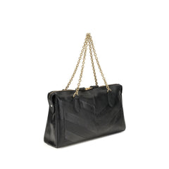 Black Calf Leather Bos Taurus Shoulder Bag