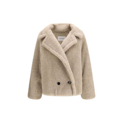 Beige Alpaca Vicugna Pacos Coat