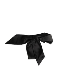 Black Silk Satin Sash Wide Waist Women Belt