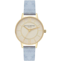 Blue Artificial Leather Dress Watch