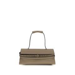 Beige Calf Leather Bos Taurus Handbag