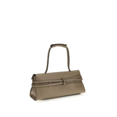 Beige Calf Leather Bos Taurus Handbag