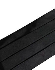 Black 100% Silk Women Wide Waist Cummerbund
