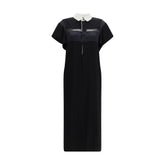 Black Cotton Casual Dress