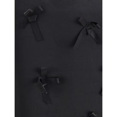 تنورة ميدي سوداء من الأسيتات