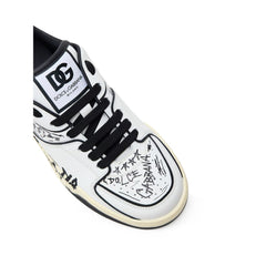 White Leather Low Top Sneakers