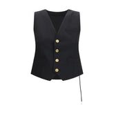 Black Polyester Waistcoat