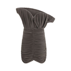 Brown Copper Casual Dress