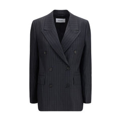 Gray Fleece Wool Blazer