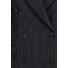 Gray Fleece Wool Blazer