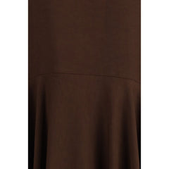 Brown Linen Casual Dress