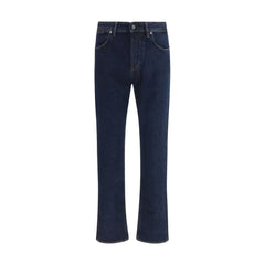 Blue Polyester Slim Fit Jeans