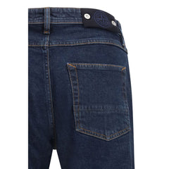 Blue Polyester Slim Fit Jeans