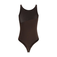 Brown Polyamide Bodysuit