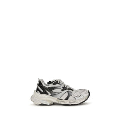 Gray Polyethylene Athletic Sneakers