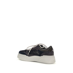 Gray Calf Leather Bos Taurus Athletic Sneakers