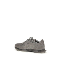 Gray Calf Leather Bos Taurus Chunky Sneakers