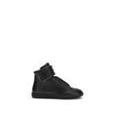 Black Calf Leather Bos Taurus High Top Sneakers