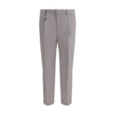 Gray Cotton Dress Pants