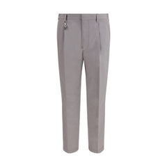 Gray Cotton Dress Pants