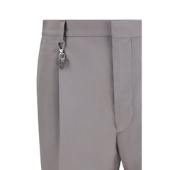 Gray Cotton Dress Pants