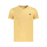Beige Cotton Men T-Shirt