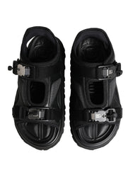 Black Logo Detailed Men Chunky Sandals Shoes
