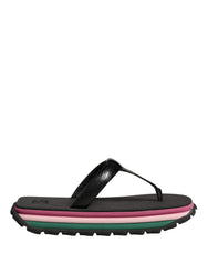 Multicolor Rubber Chunky Flip Flop Shoes