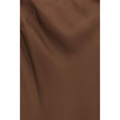 Brown Acetate Casual Dress