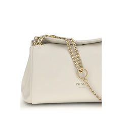 White Calf Leather Bos Taurus Shoulder Bag
